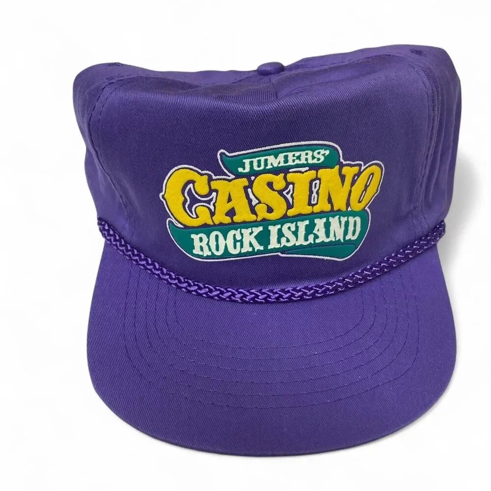 Vintage Y2K Jumers Casino Rock Island SnackBack Trucker Hat